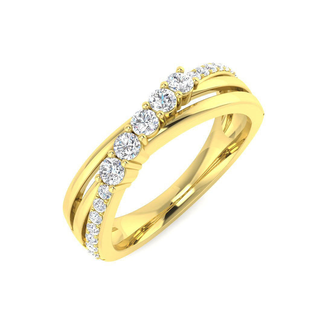9ct Yellow Gold 0.35ct G SI2 Diamond Ring