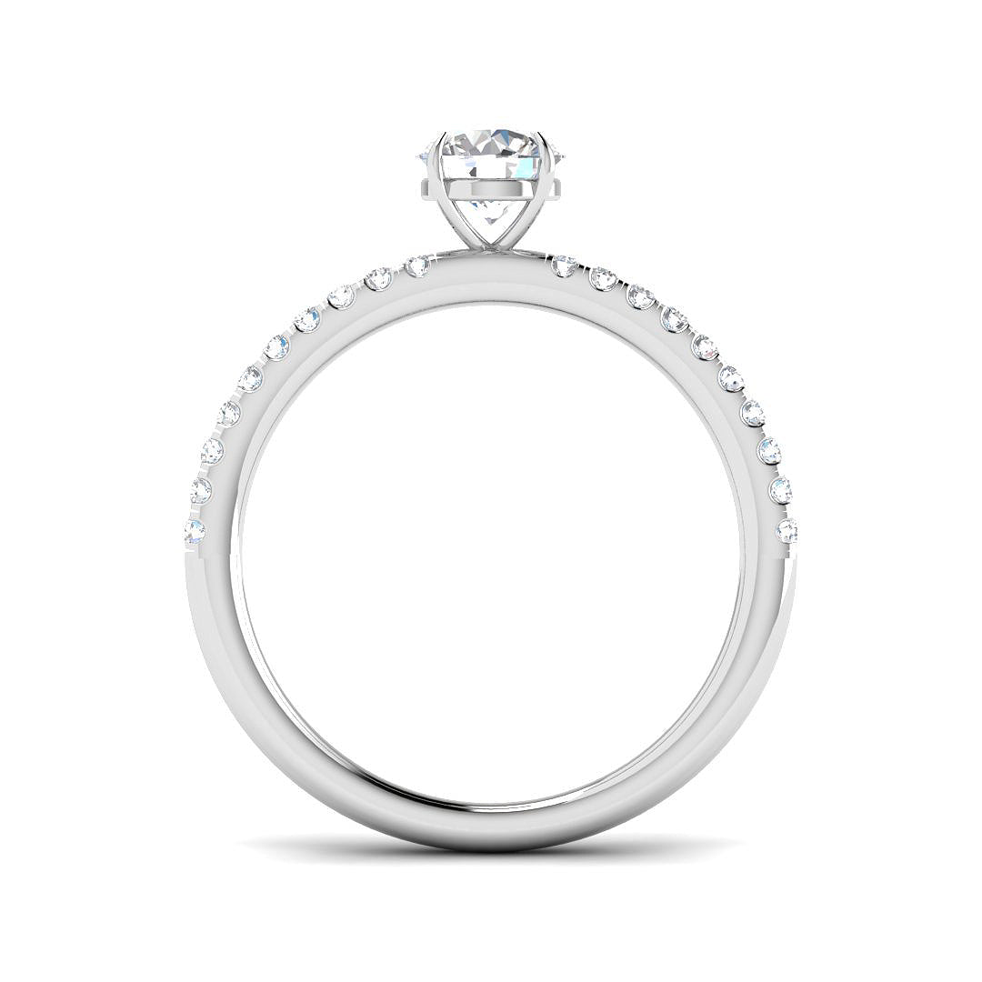18ct White Gold 0.69ct Laboratory Grown CVD Ring