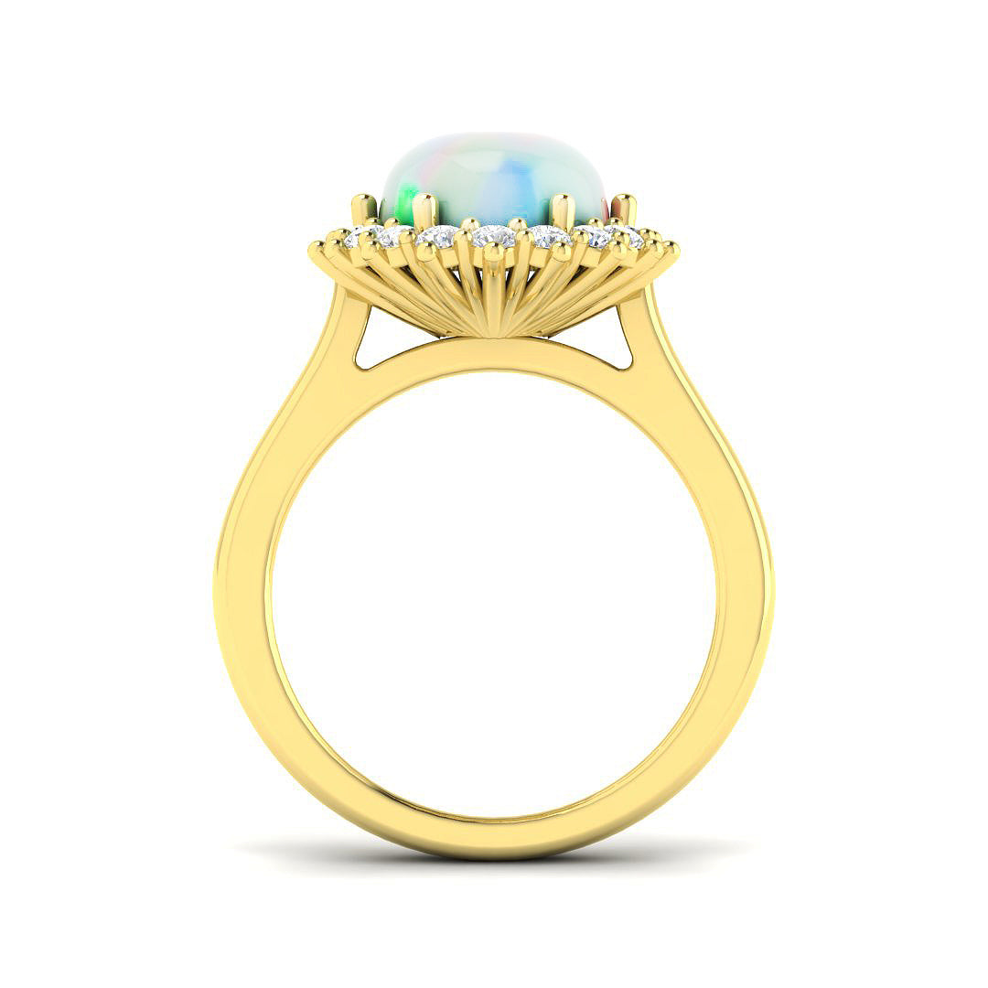 9ct Yellow Gold 2.29ct Opal Ring
