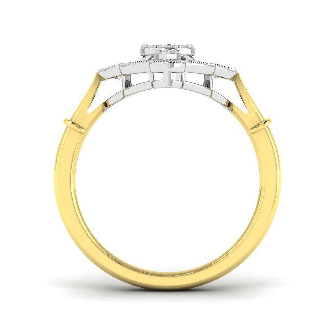 9ct Two-Tone Gold 1.22ct Laboratory Grown CVD Ring