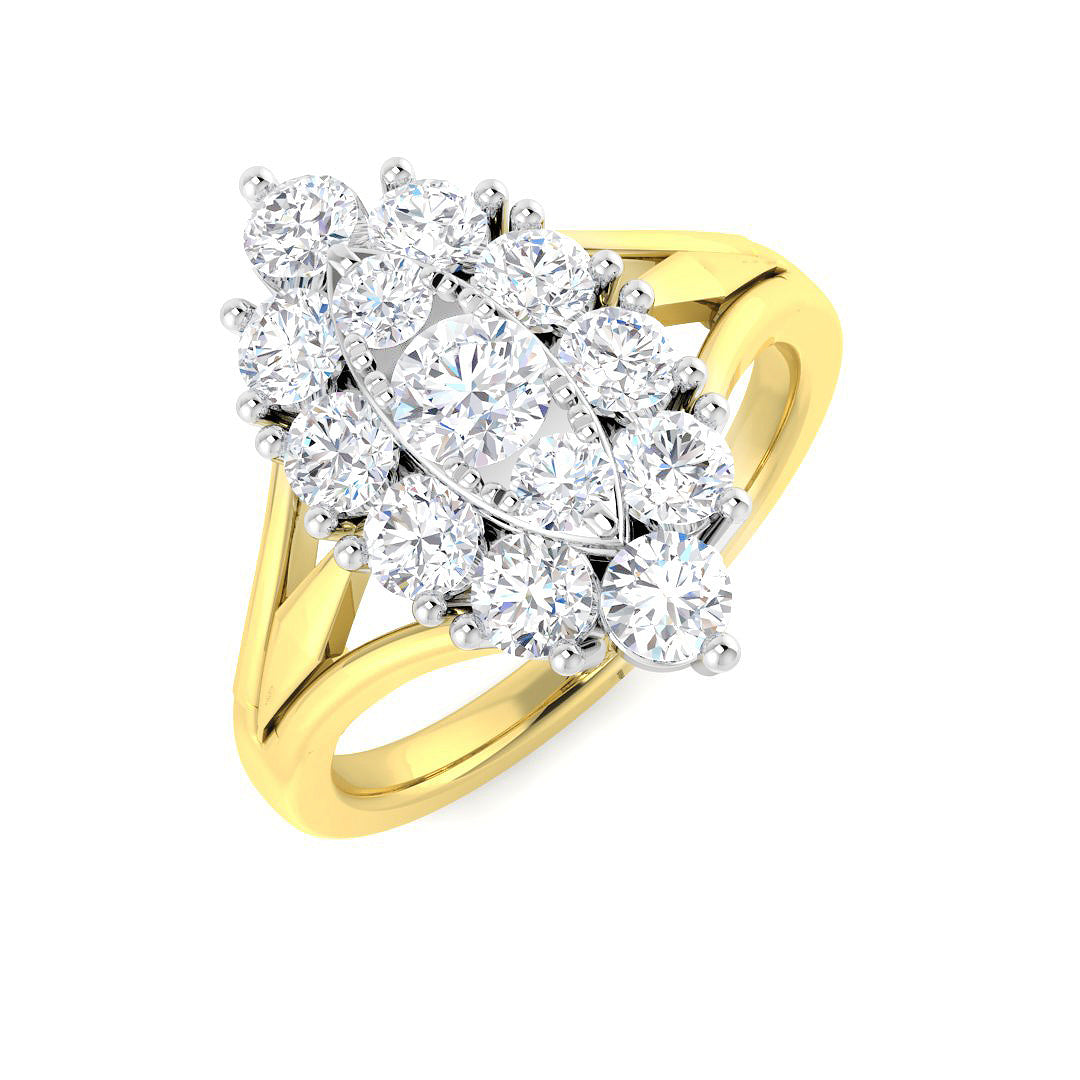 9ct Two-Tone Gold 1.33ct Laboratory Grown CVD Ring
