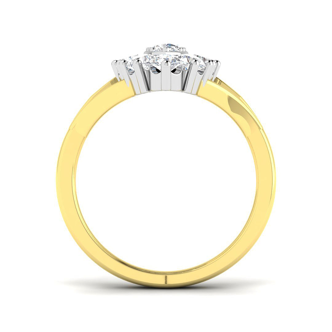 9ct Two-Tone Gold 1.33ct Laboratory Grown CVD Ring
