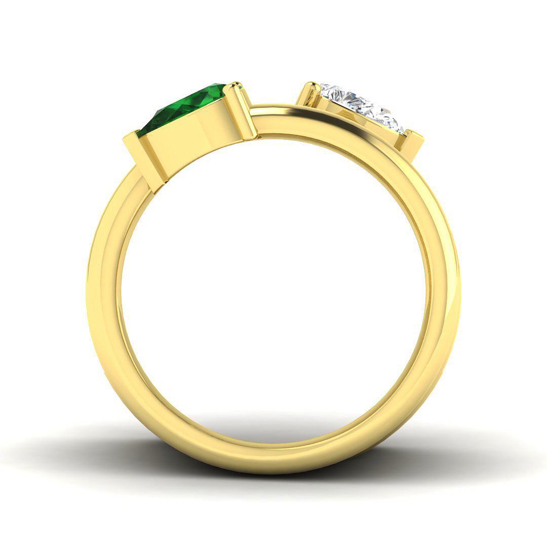9ct Yellow Gold 0.95ct Laboratory Grown CVD Ring