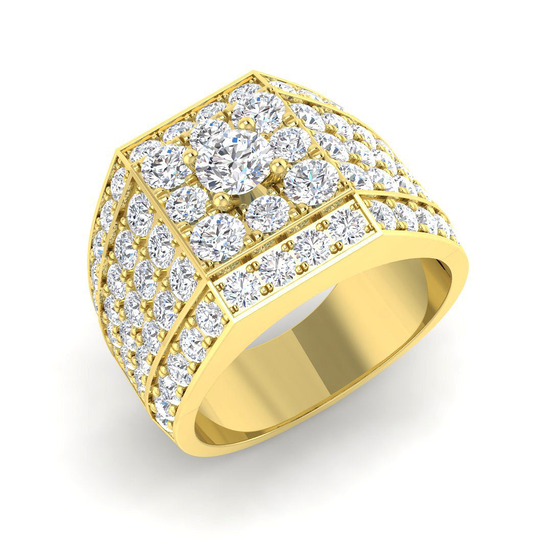 9ct Yellow Gold 4.36ct Laboratory Grown CVD Ring