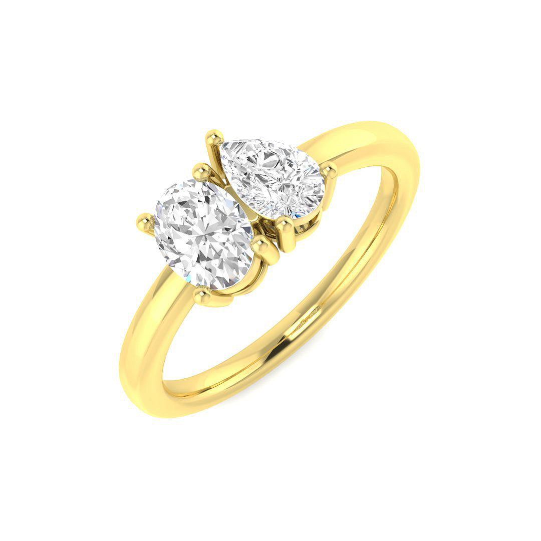 18ct Yellow Gold 0.83ct Laboratory Grown CVD Ring
