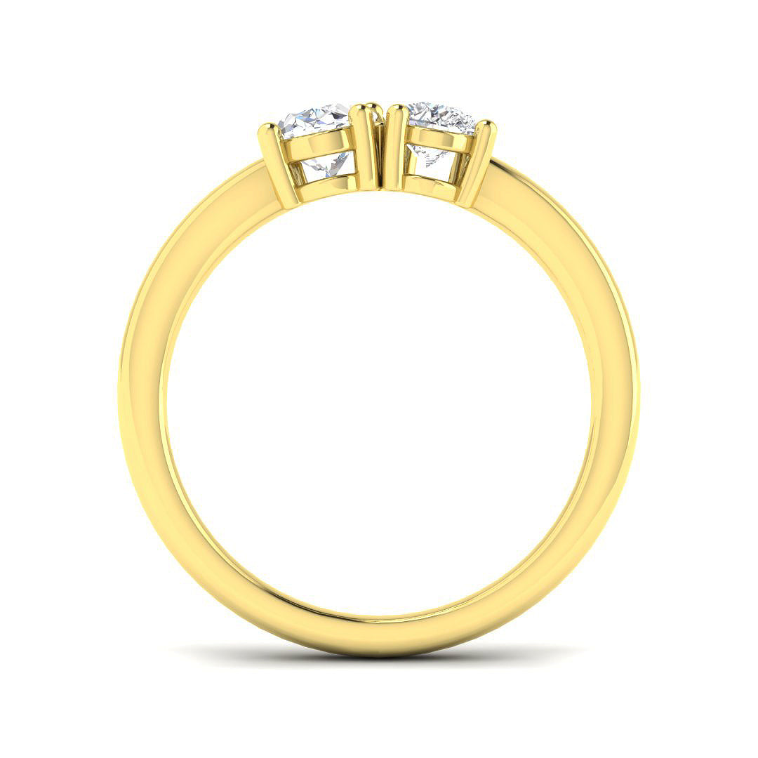 9ct Yellow Gold 0.83ct Laboratory Grown CVD Ring