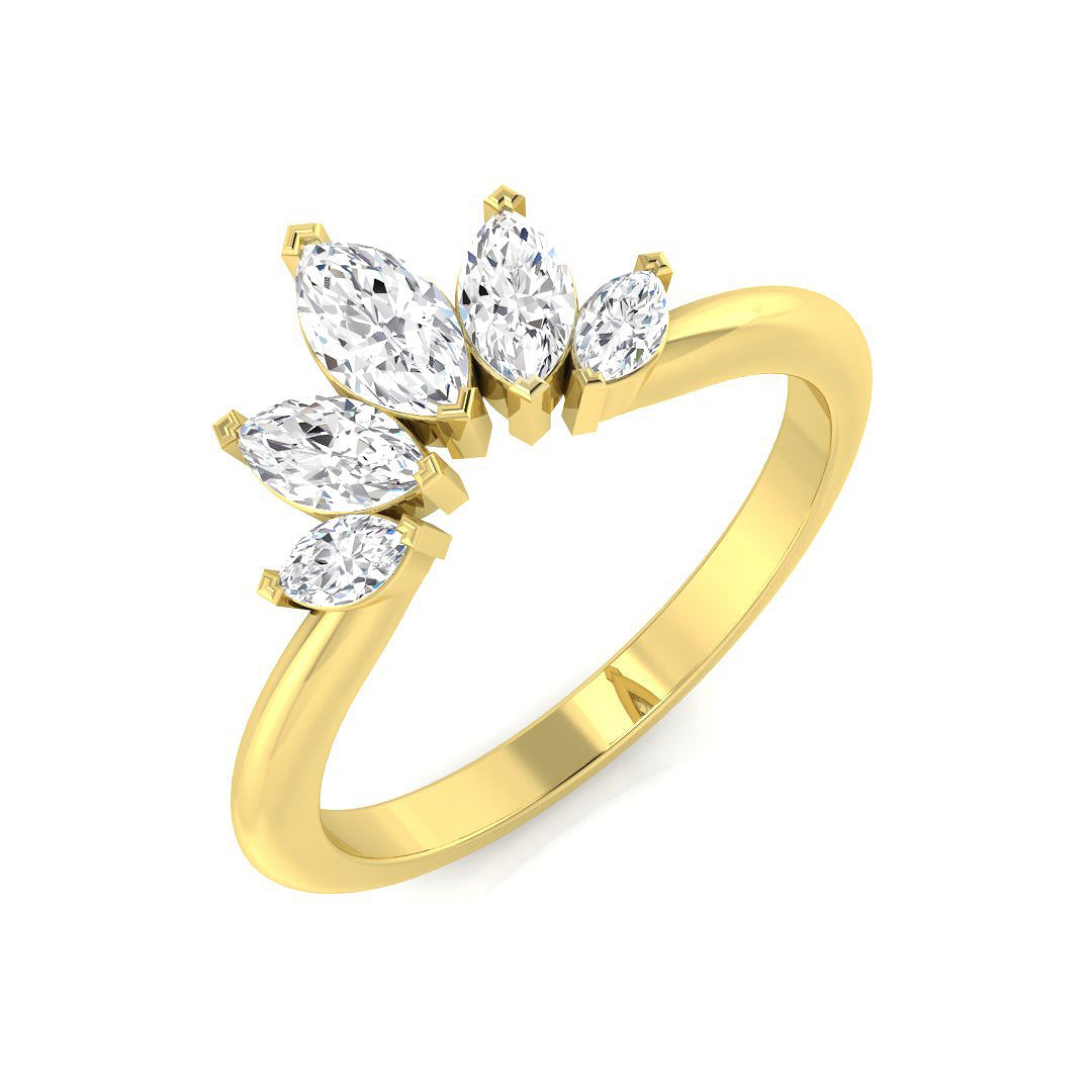 18ct Two-Tone Gold 0.51ct G SI1 Diamond Ring