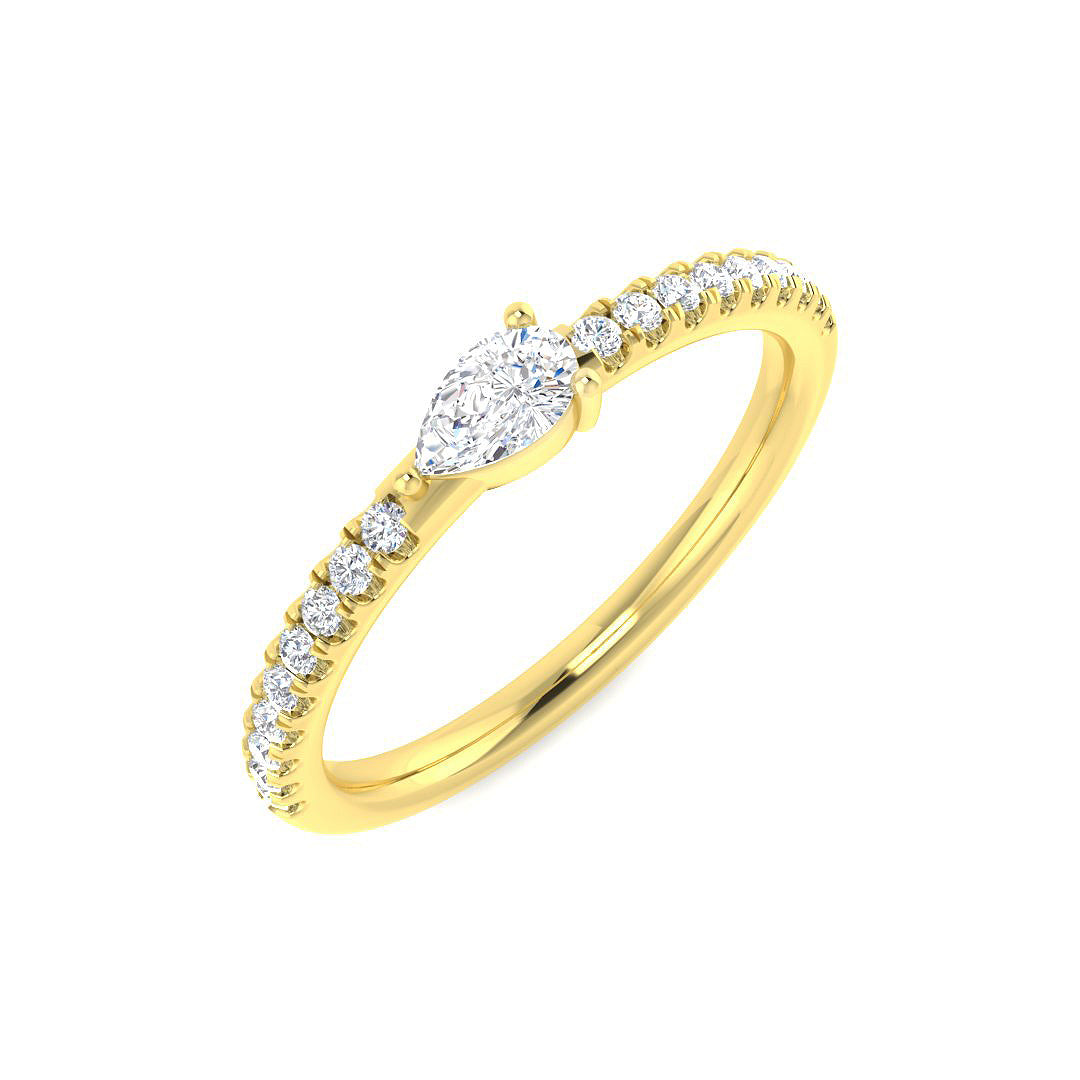 9ct Yellow Gold 0.35ct Diamond Ring