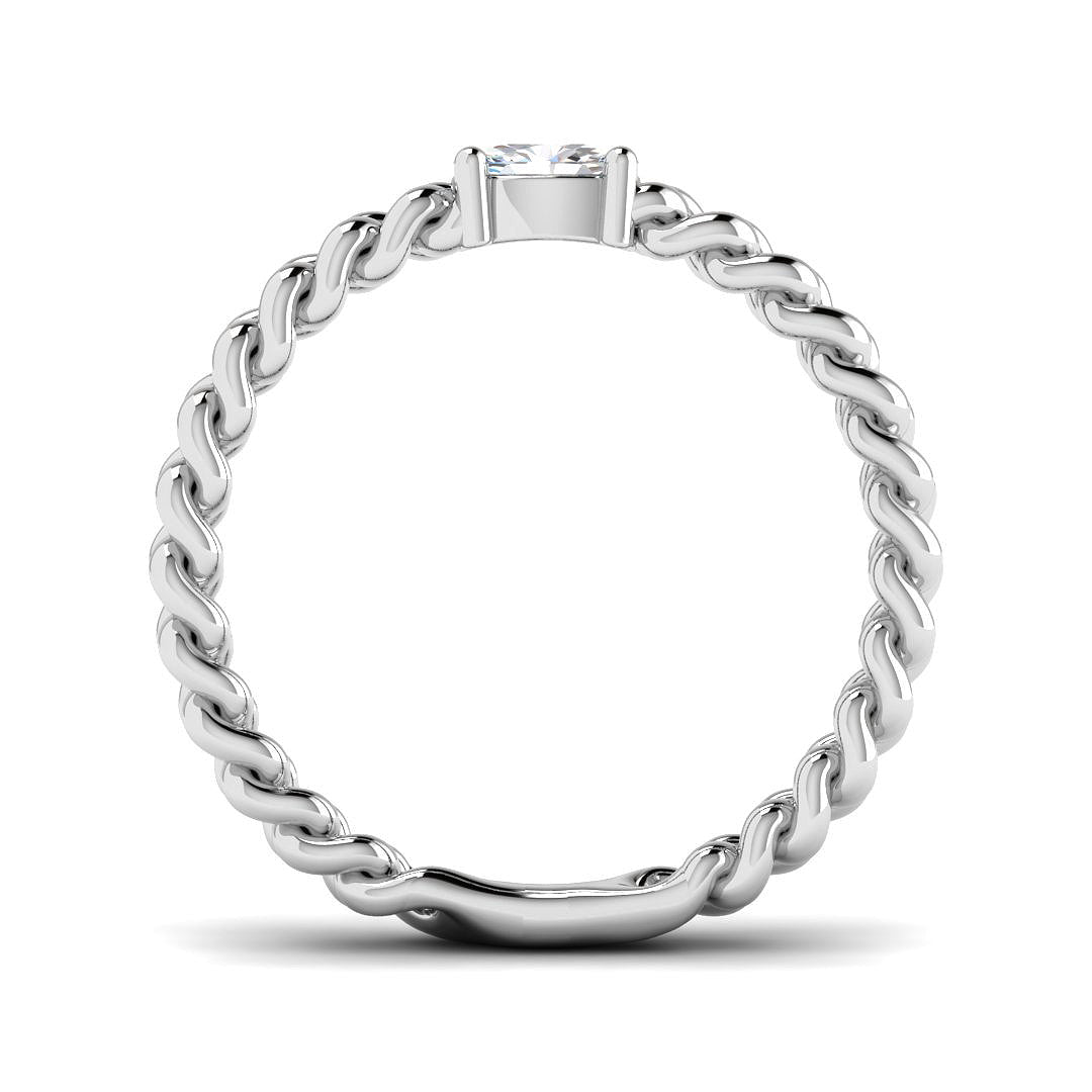 9ct White Gold 0.19ct Laboratory Grown CVD Ring