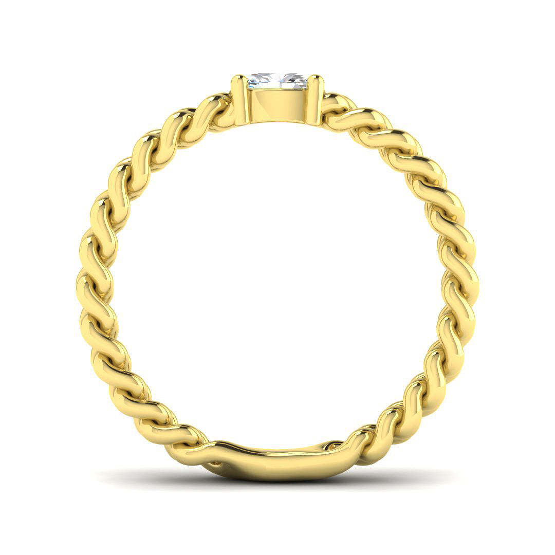 9ct Yellow Gold 0.19ct Laboratory Grown CVD Ring