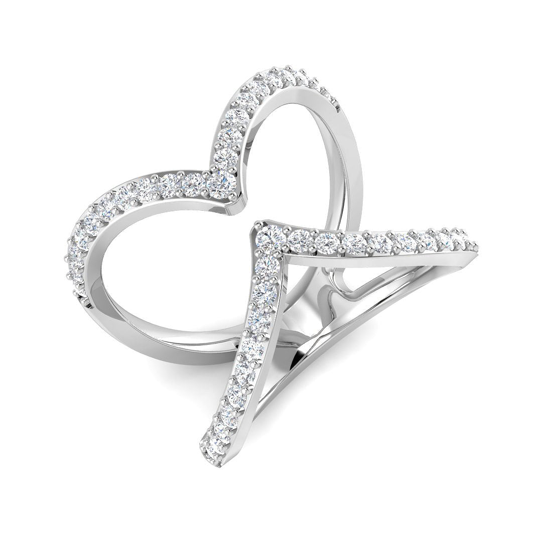 9ct White Gold 0.51ct Laboratory Grown CVD Ring