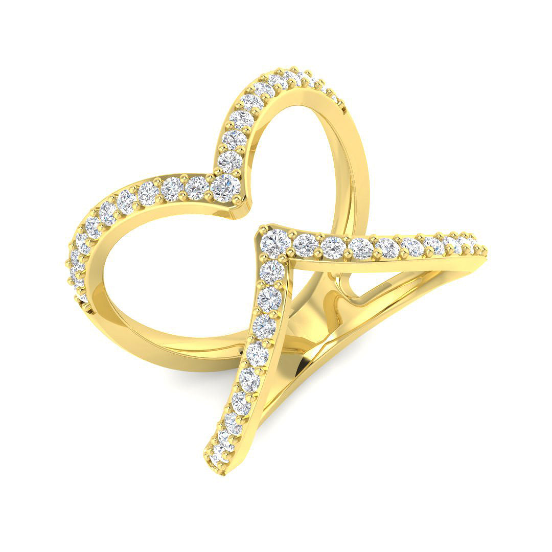 9ct Yellow Gold 0.51ct Laboratory Grown CVD Ring