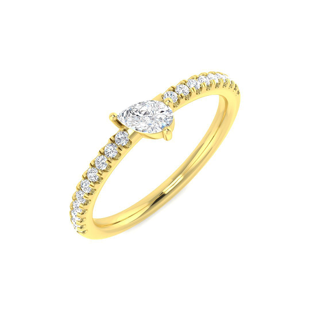 9ct Yellow Gold 0.36ct Diamond Ring