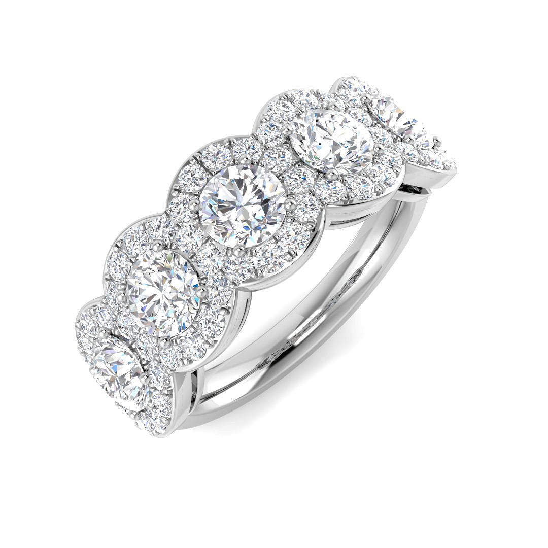 9ct White Gold 2.20ct Laboratory Grown CVD Ring