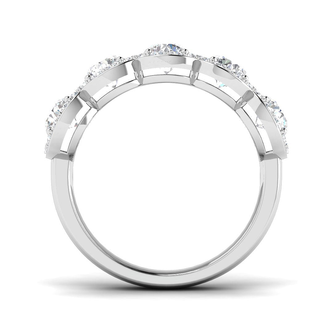 9ct White Gold 2.20ct Laboratory Grown CVD Ring