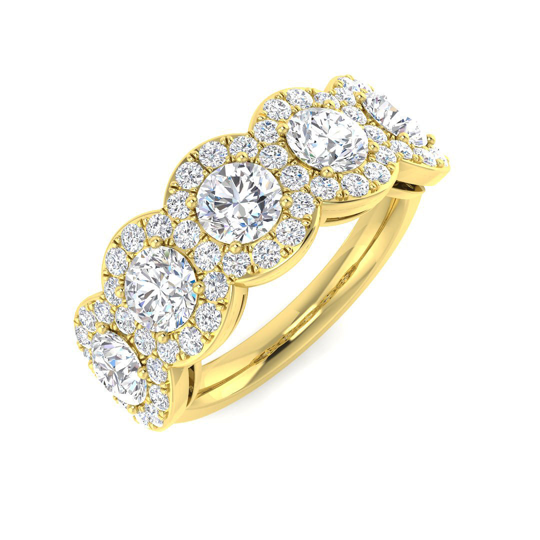 9ct Yellow Gold 2.20ct Laboratory Grown CVD Ring