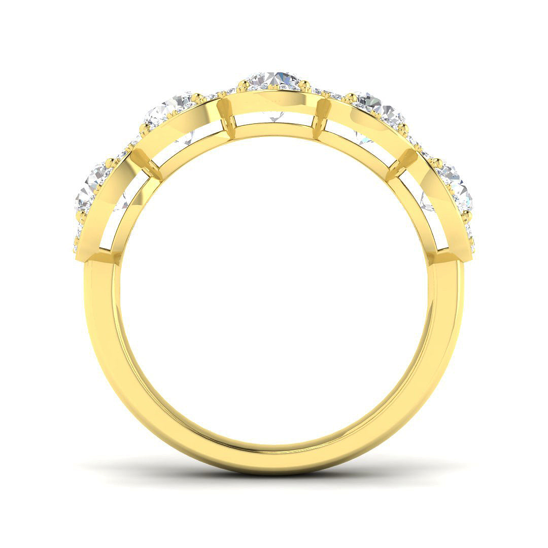 9ct Yellow Gold 2.20ct Laboratory Grown CVD Ring