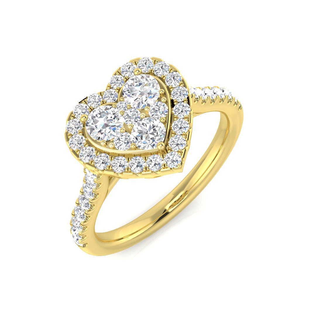 9ct Yellow Gold 0.74ct G SI2 Diamond Ring