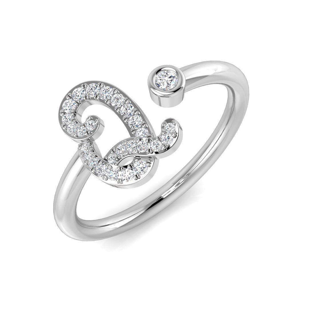 9ct White Gold 0.12ct G SI2 Diamond Ring