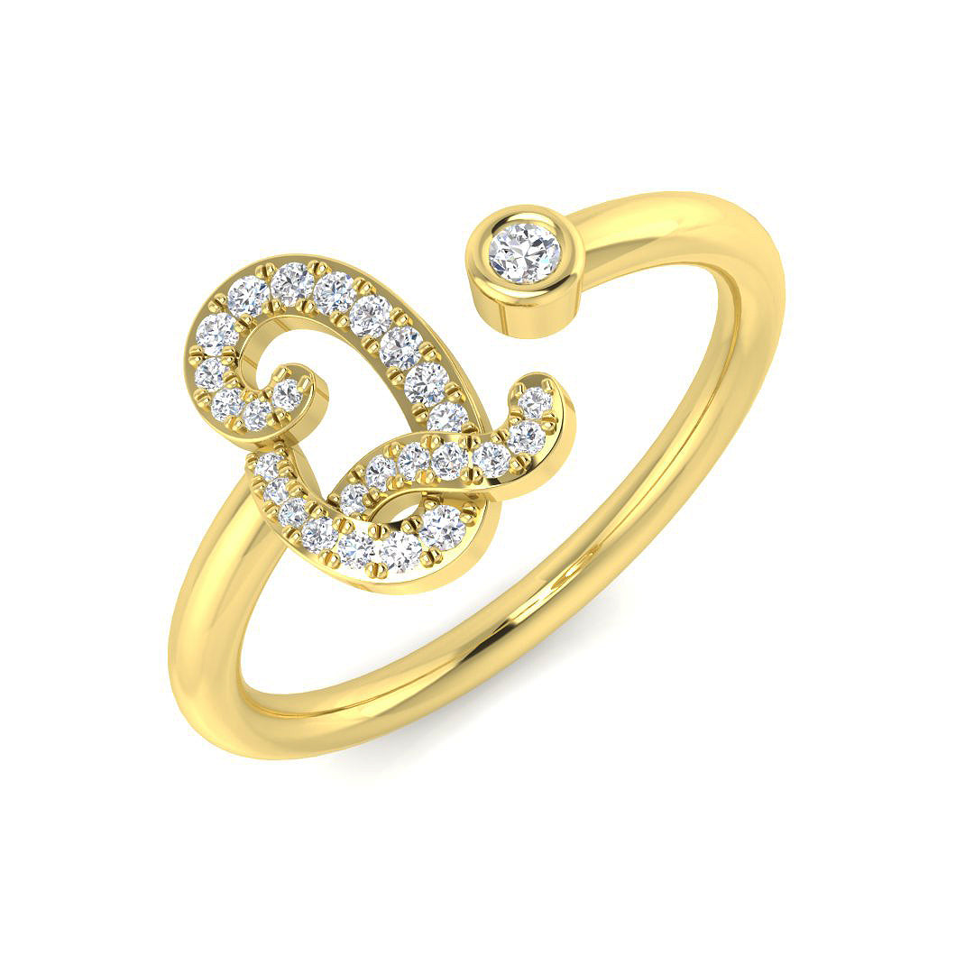 9ct Yellow Gold 0.12ct G SI2 Diamond Ring