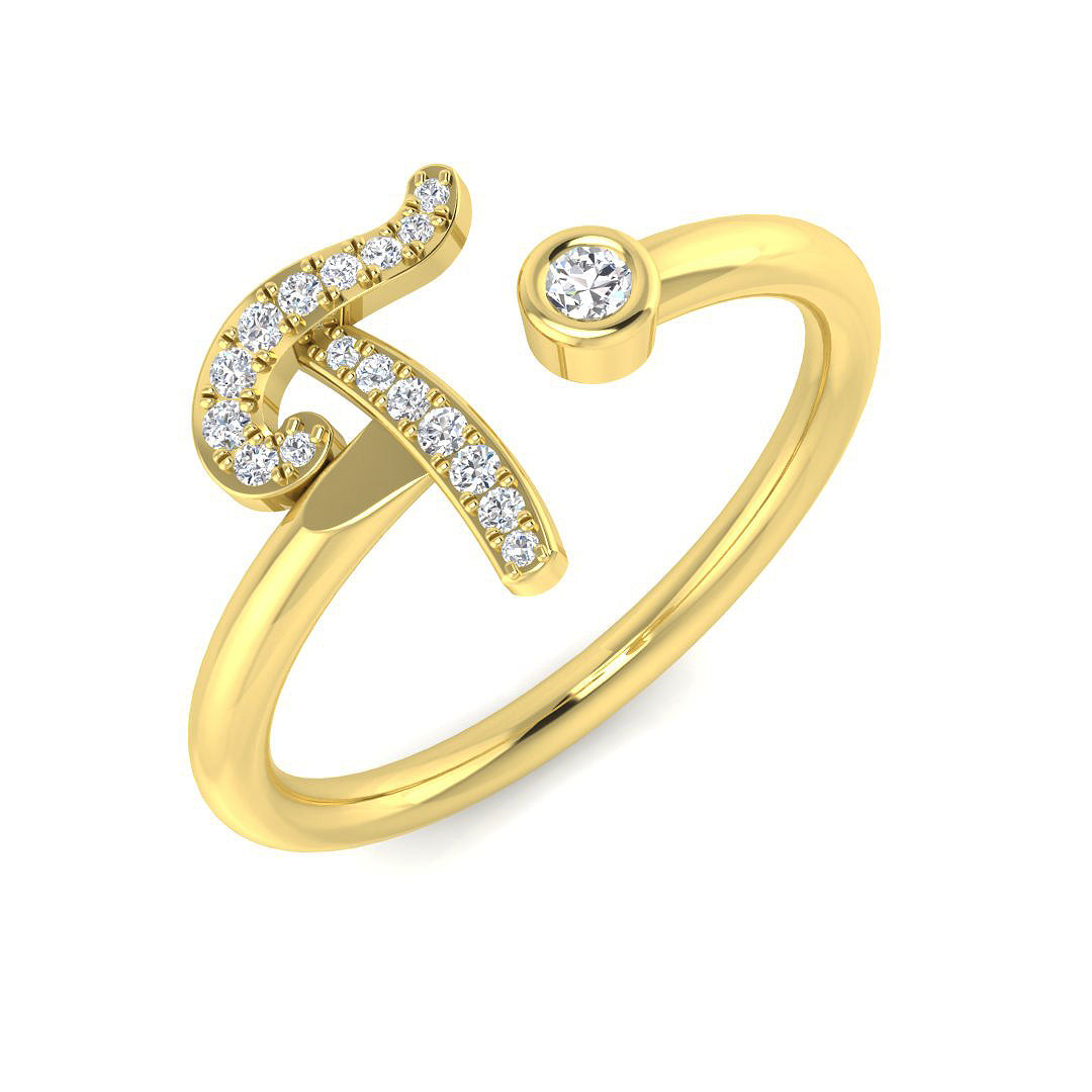 9ct Yellow Gold 0.09ct G SI2 Diamond Ring
