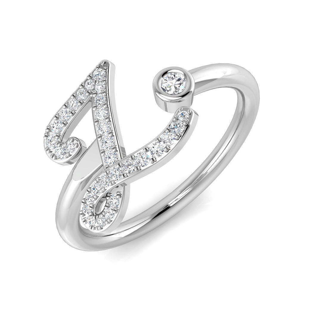 9ct White Gold 0.13ct G SI2 Diamond Ring