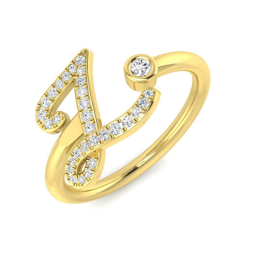 9ct Yellow Gold 0.13ct G SI2 Diamond Ring