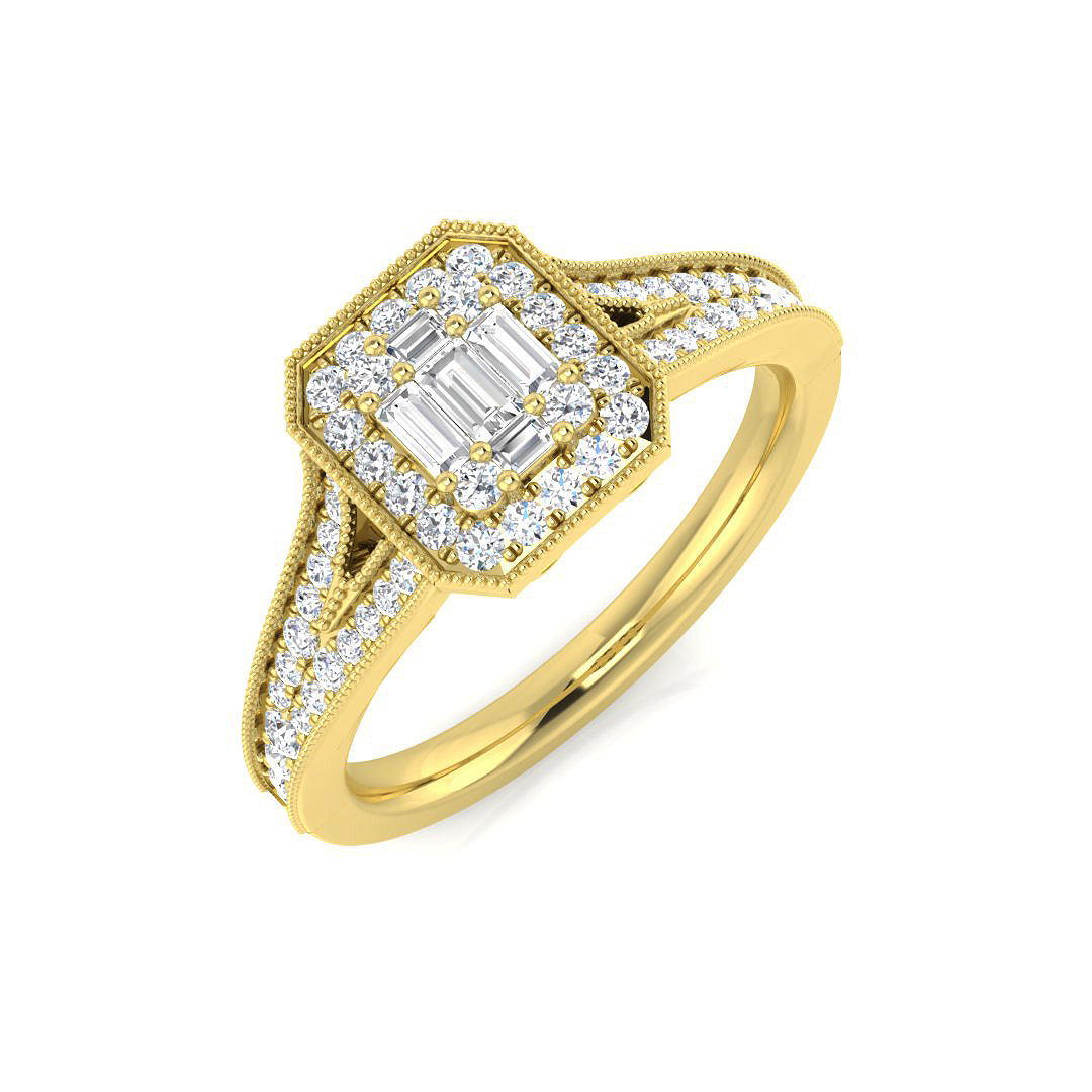 14ct Yellow Gold 0.45ct G SI2 Diamond Ring