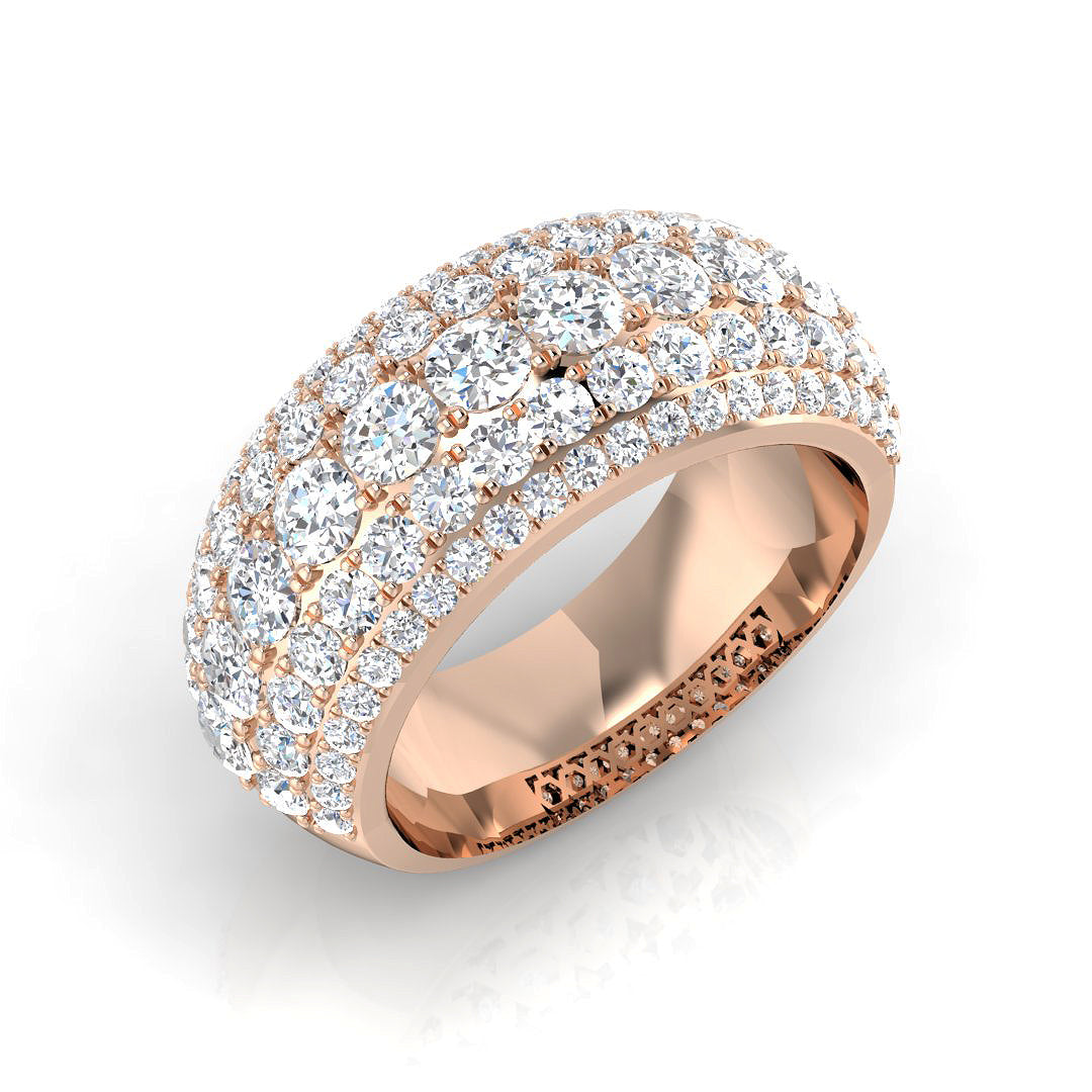 9ct Rose Gold 2.93ct G SI2 Diamond Ring