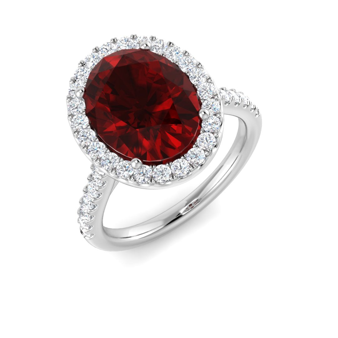 Platinum 5.23ct Ruby Ring