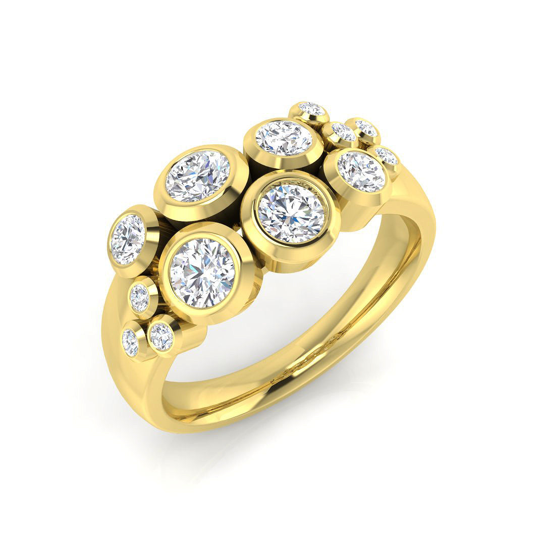 9ct Yellow Gold 0.80ct Laboratory Grown CVD Ring