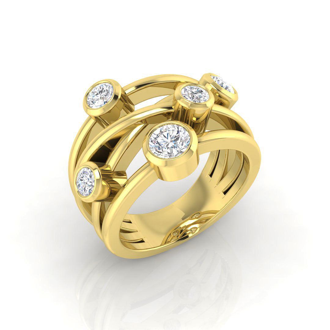9ct Yellow Gold 0.94ct Laboratory Grown CVD Ring