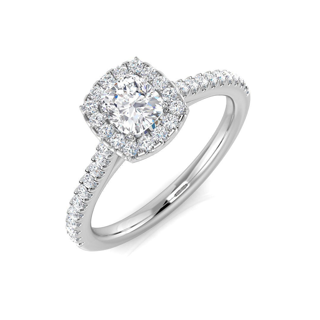 Platinum 0.74ct G SI2 Diamond Ring