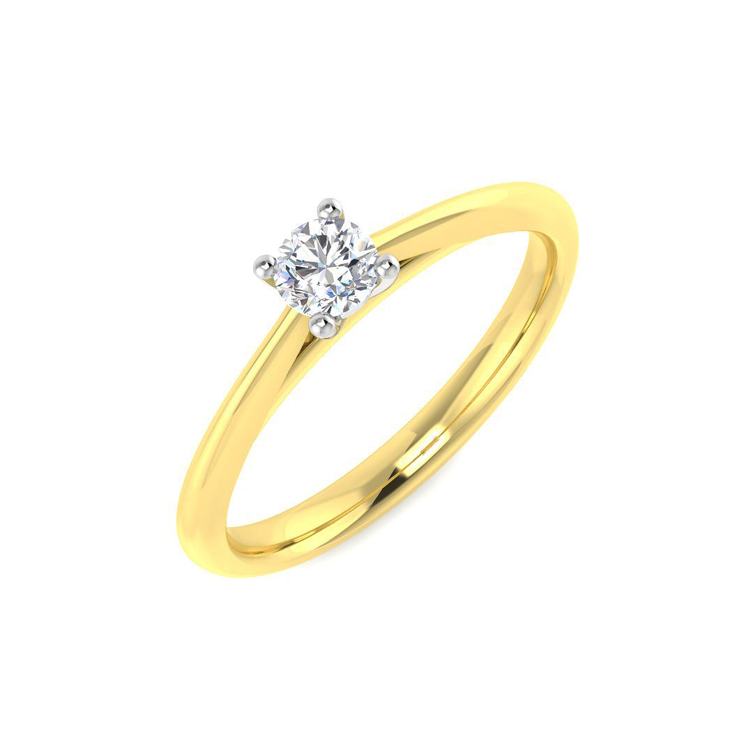 9ct Two-Tone Gold 0.18ct Laboratory Grown CVD Ring
