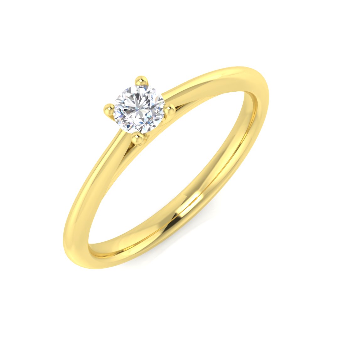 9ct Yellow Gold 0.25ct G I1 Diamond Ring