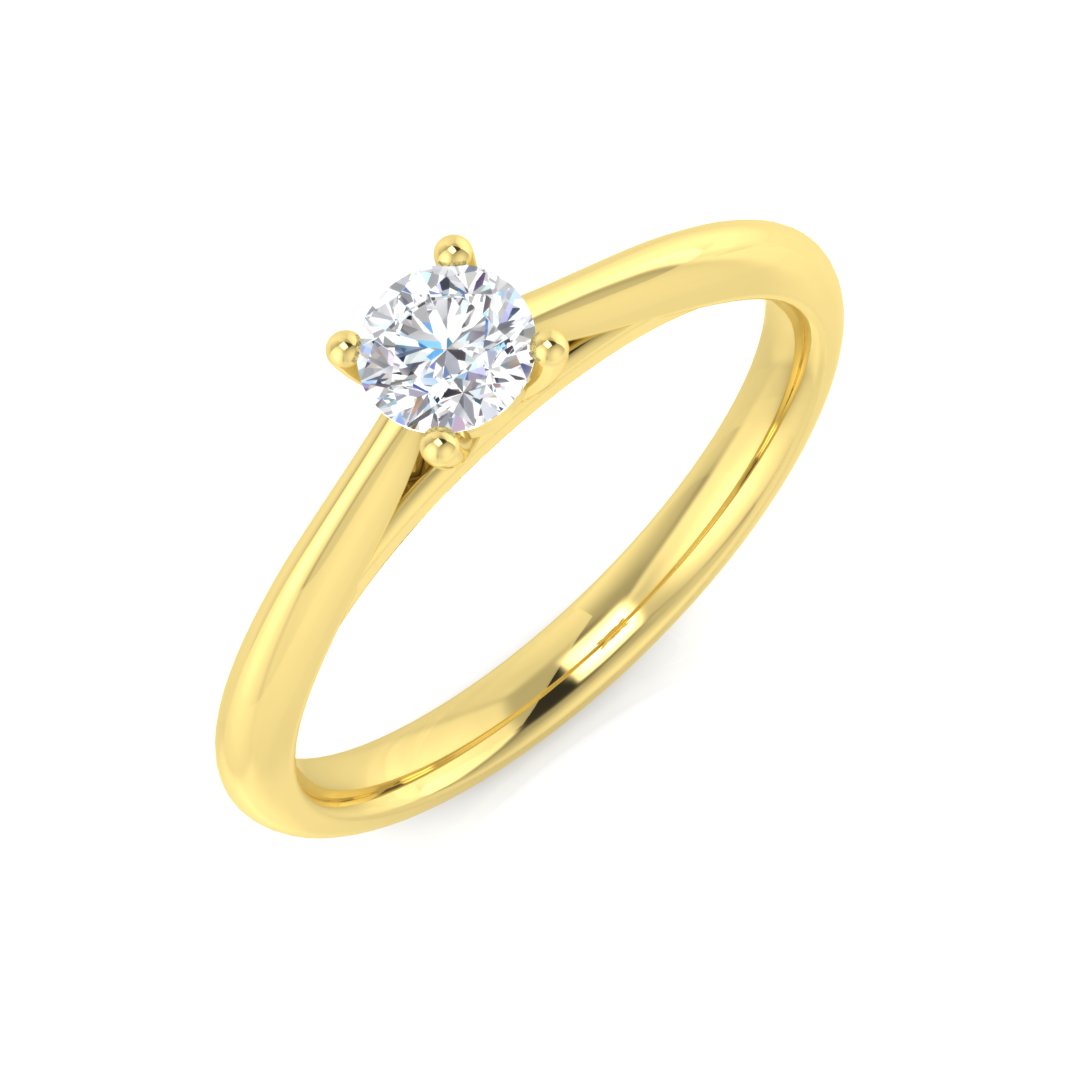 18ct Two-Tone Gold 0.26ct G I1 Diamond Ring