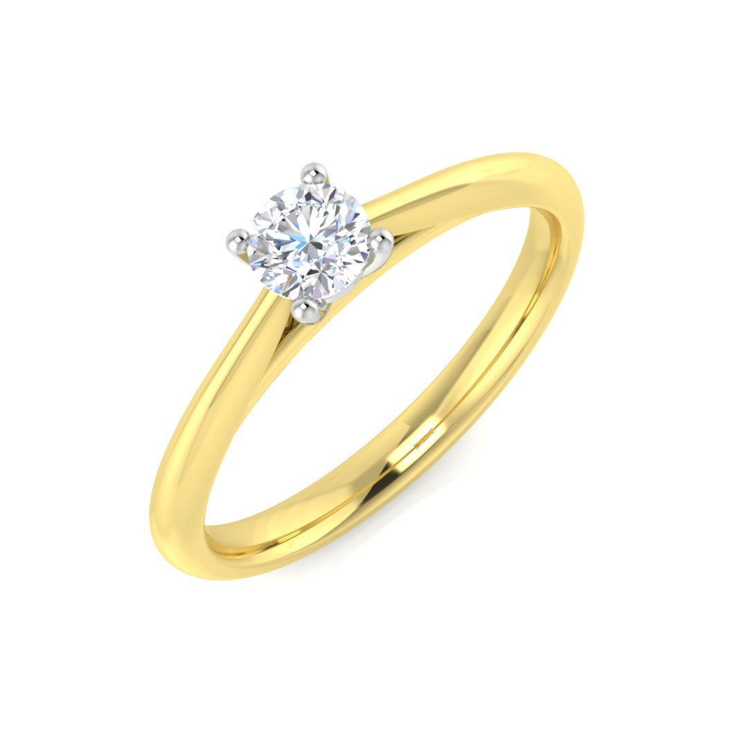 18ct Two-Tone Gold 0.30ct J SI1 Diamond Ring
