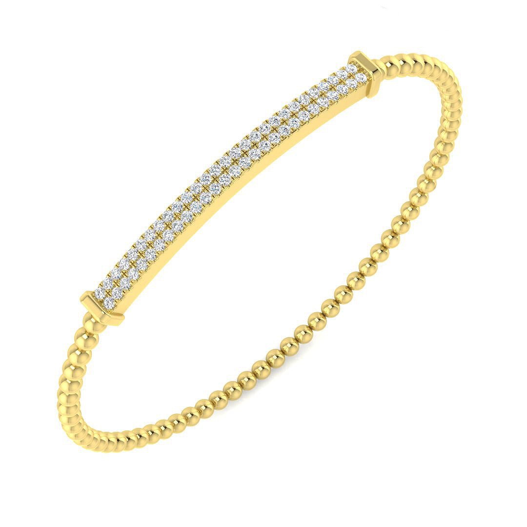 18ct Yellow Gold 0.44ct G SI1 Diamond Bangle