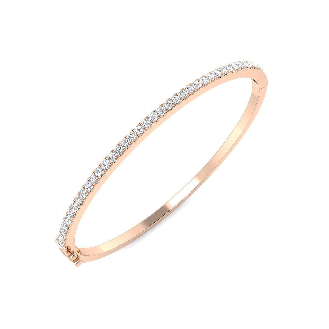 18ct Rose Gold 0.90ct G SI1 Diamond Bangle