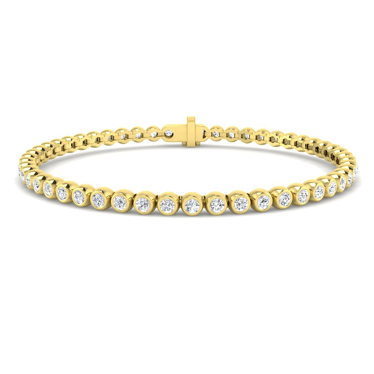 18ct Yellow Gold 2.98ct G SI2 Diamond Bracelet