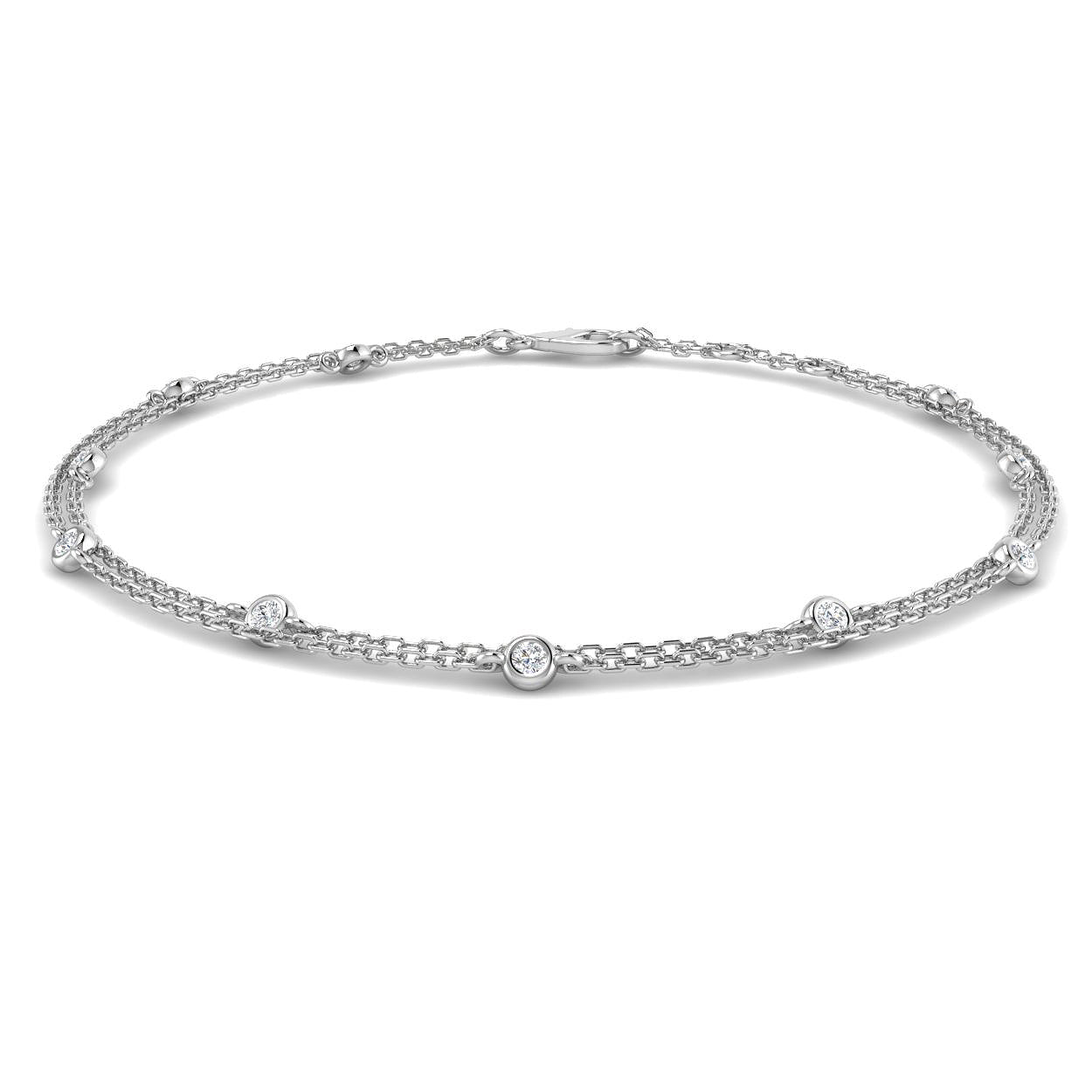 Platinum 0.15ct Laboratory Grown CVD Bracelet