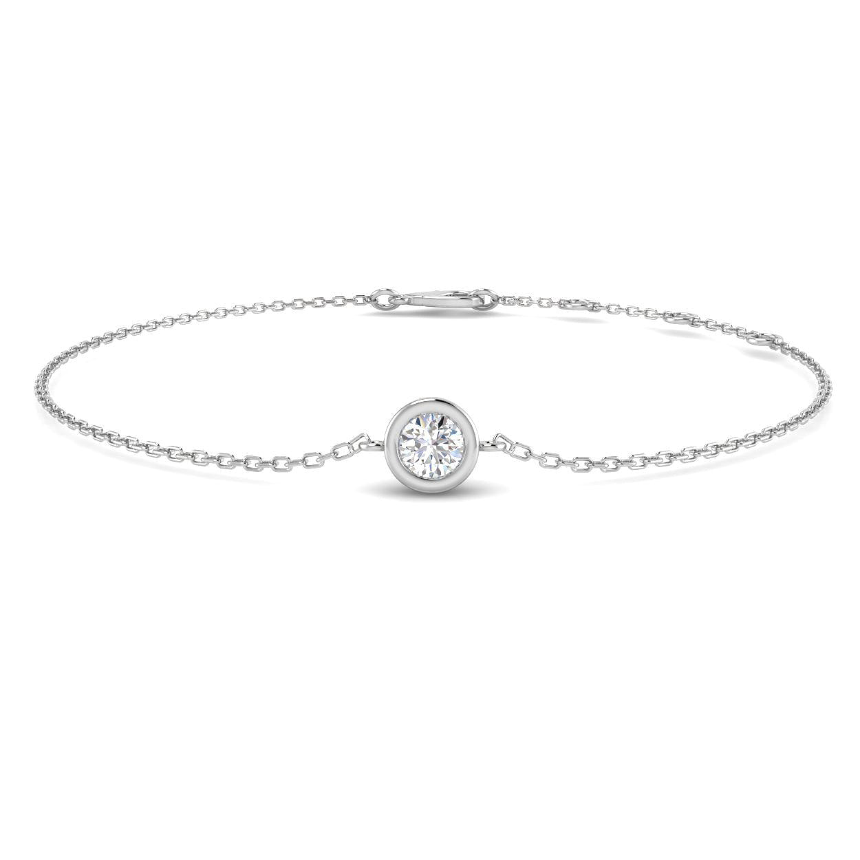 9ct White Gold 0.25ct Laboratory Grown CVD Bracelet