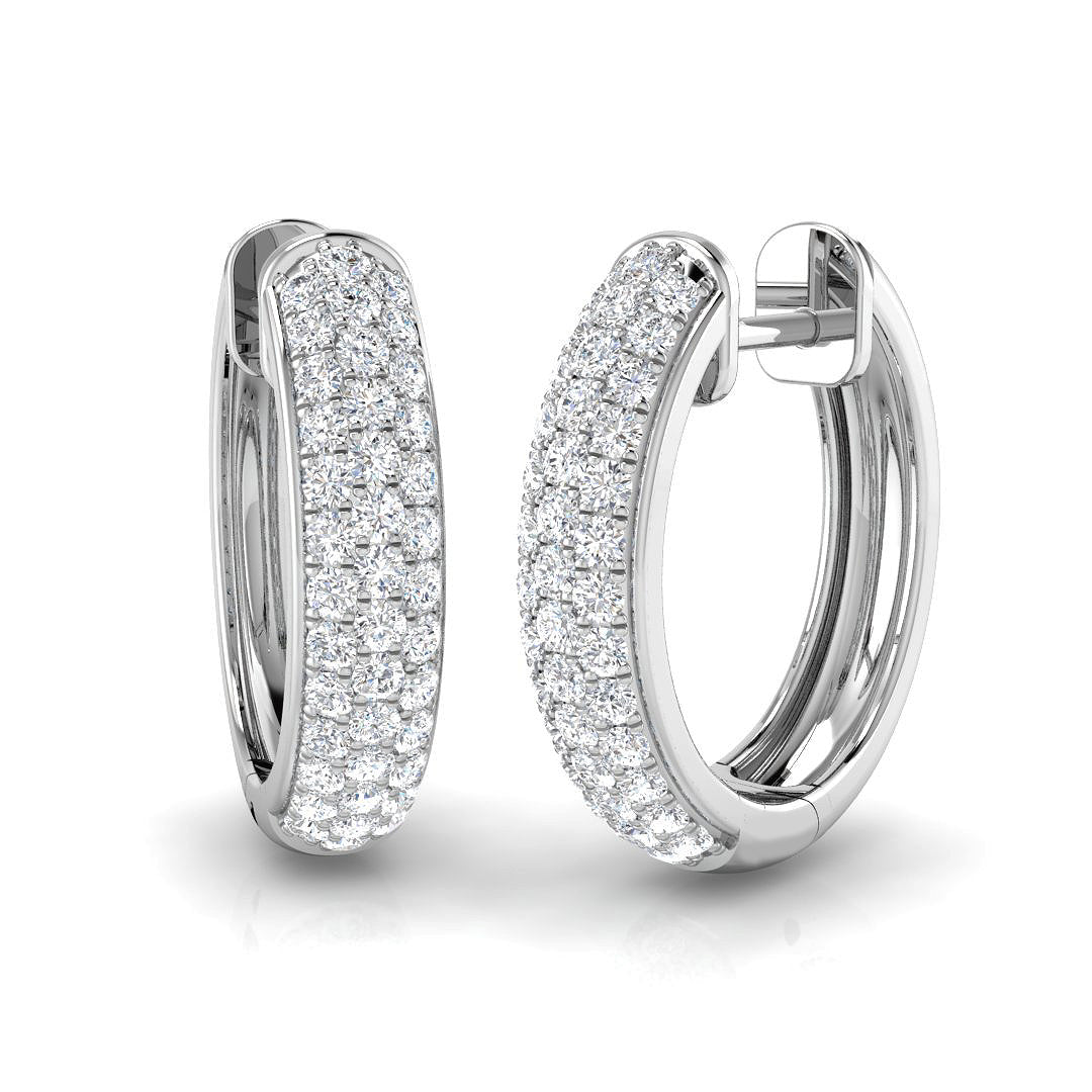 18ct White Gold 0.69ct G SI2 Diamond Earrings