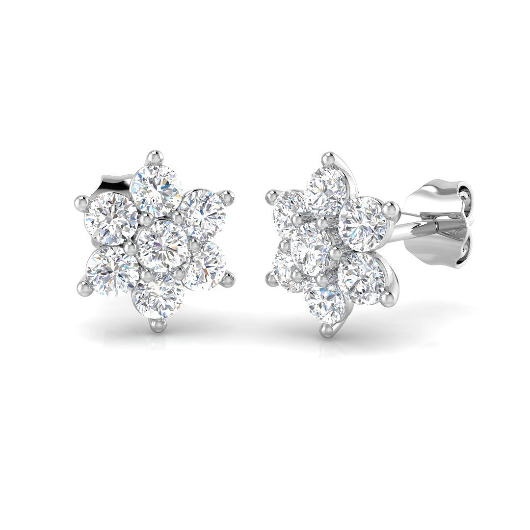 9ct White Gold 1.04ct G I1 Diamond Earrings