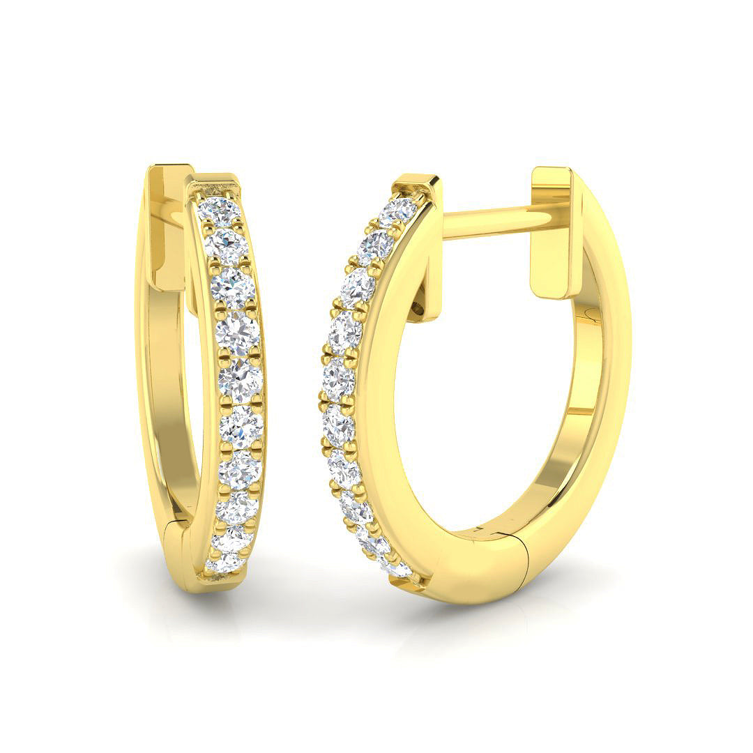 9ct Yellow Gold 0.10ct G SI2 Diamond Earrings