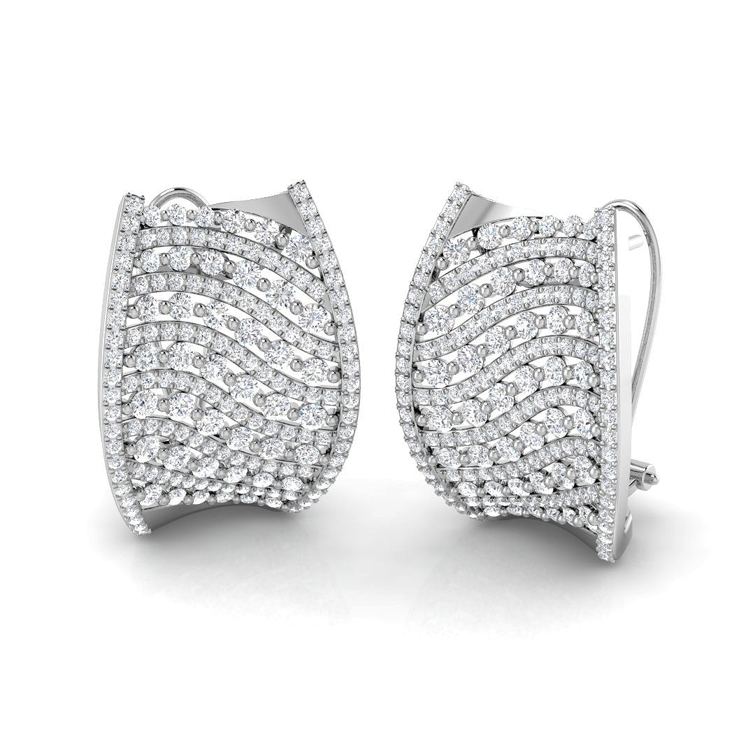 18ct White Gold 3.10ct G SI1 Diamond Earrings