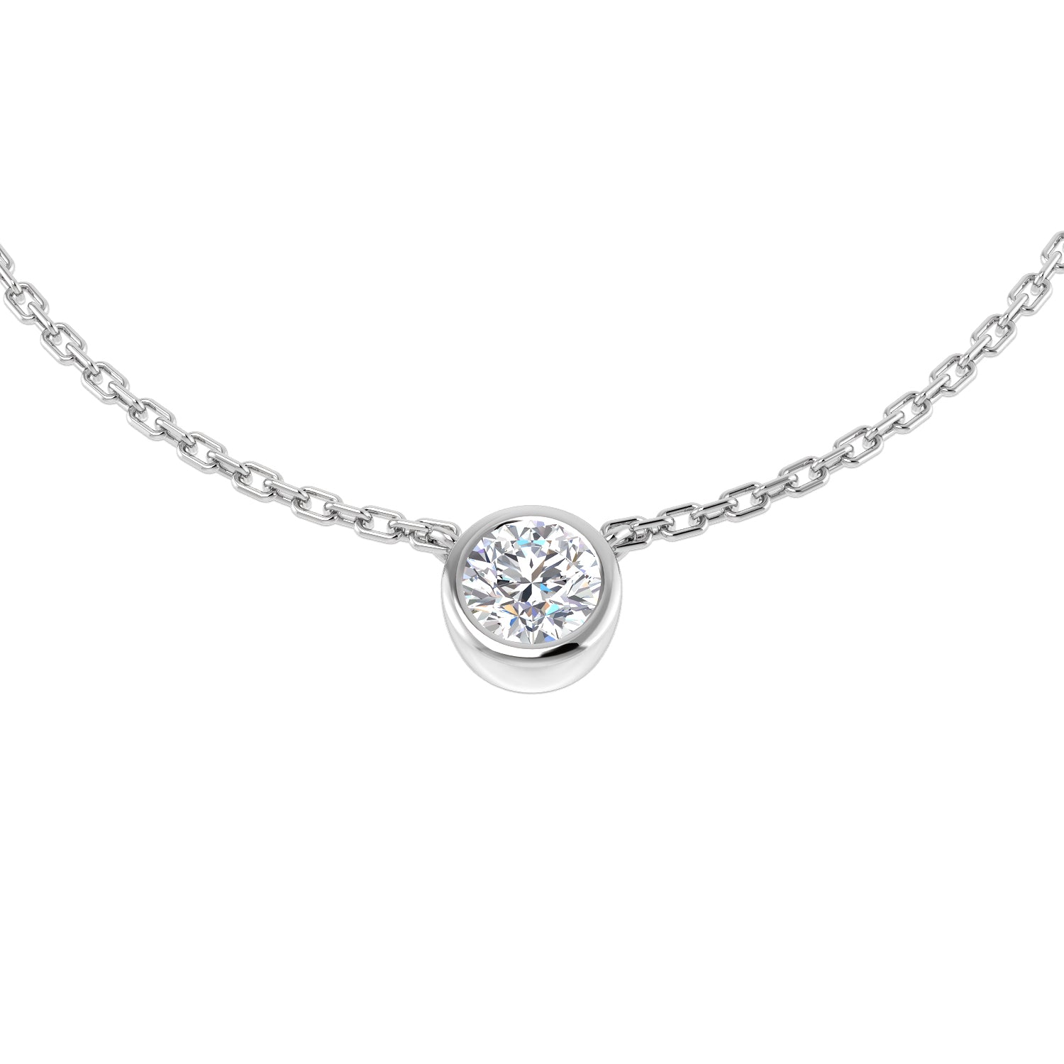 9ct White Gold 0.27ct Laboratory Grown CVD Necklace