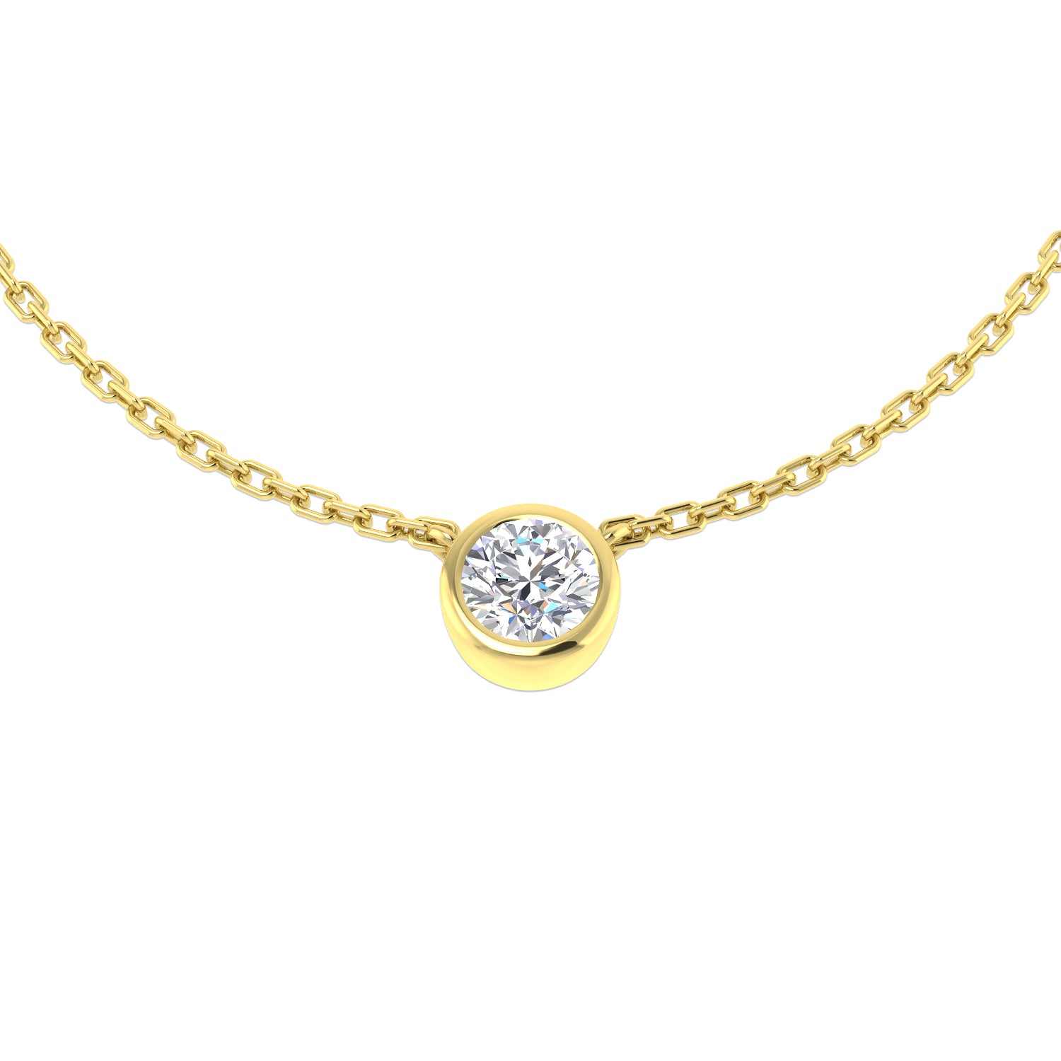 9ct Yellow Gold 0.27ct Laboratory Grown CVD Necklace