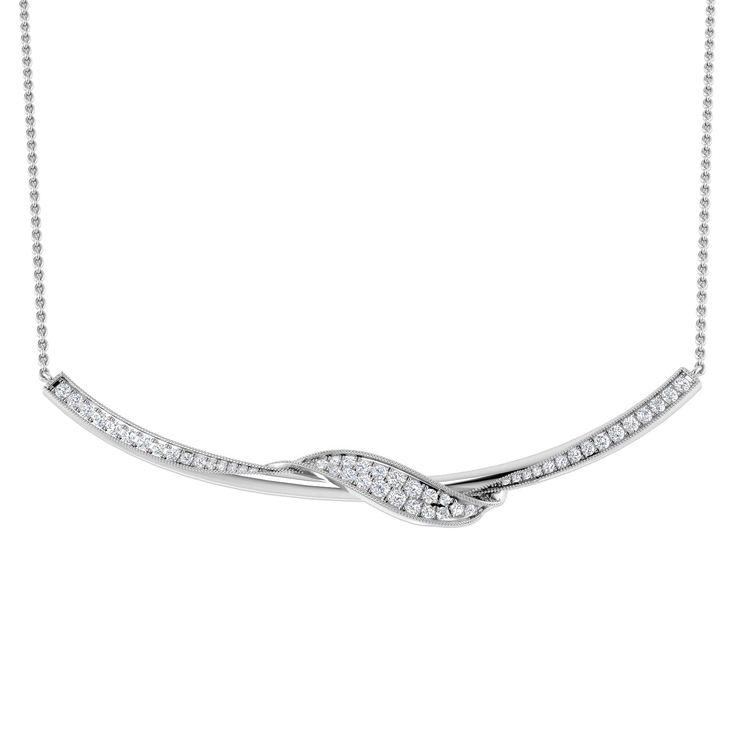 18ct White Gold 0.39ct G SI1 Diamond Necklace