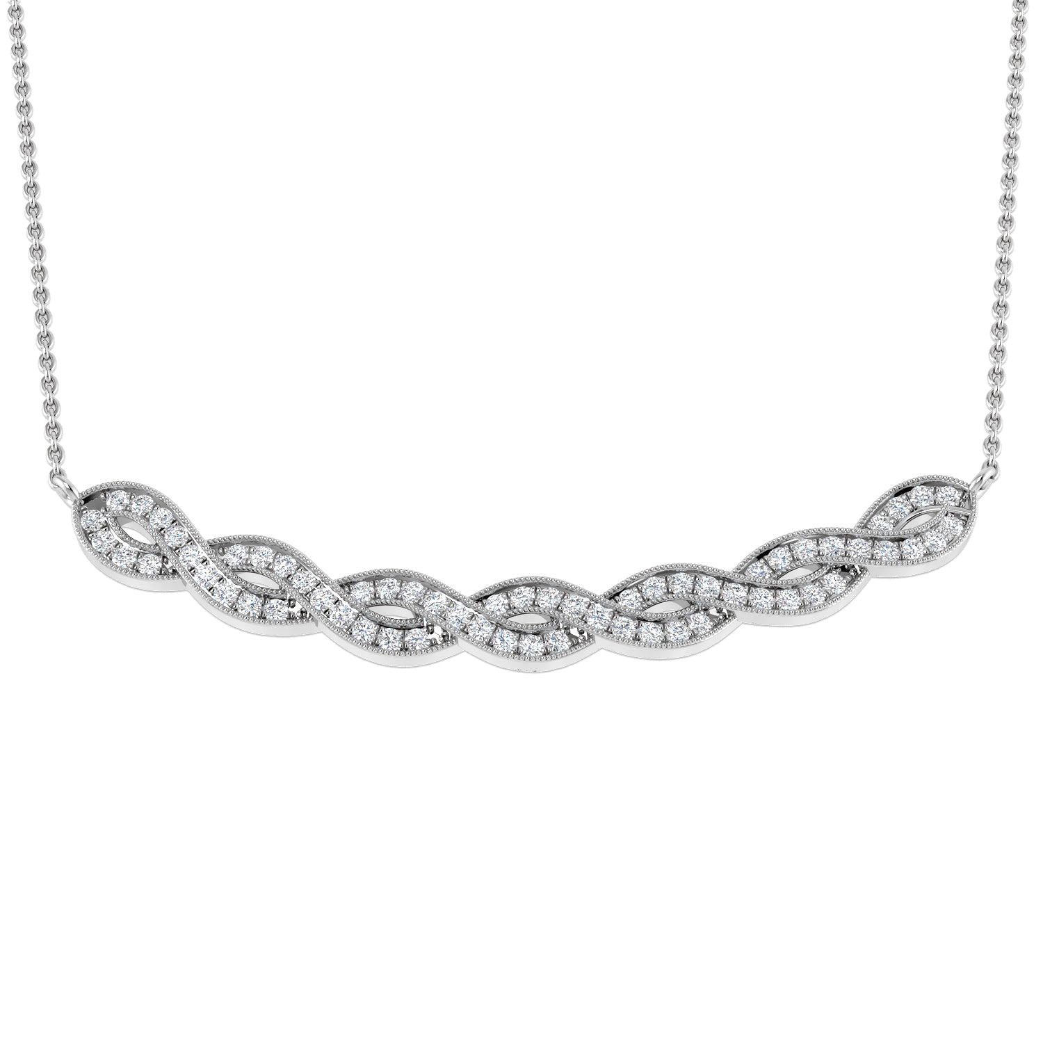 18ct White Gold 0.40ct G SI1 Diamond Necklace